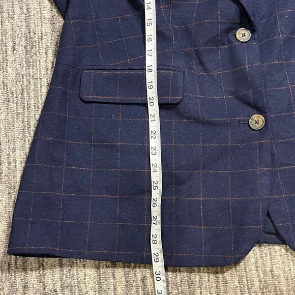New Future Collective Reese Blutstein Womens XXL Blazer Navy Blue Prep School‎ - Picture 9 of 10